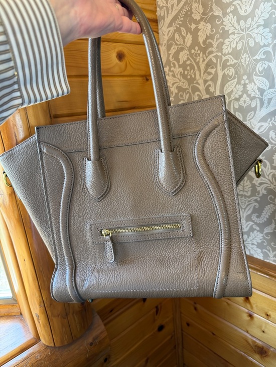 Handbags - Tote Handbag Pebbled Leather Made in Italy EUC